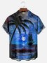 Big Size Moisture-wicking Palm Tree Chest Pocket Hawaiian Shirt
