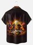 Big Size Moisture-wicking Rooster Poker Chip Farm Chest Pocket Casual Shirt