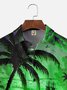 Big Size Moisture-wicking Palm Tree Chest Pocket Hawaiian Shirt
