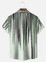 Big Size Moisture-wicking Classic Abstract Textured Vertical Stripe Chest Pocket Casual Shirt