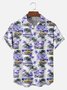 Big Size Moisture-wicking Beach Retro Car Chest Pocket Hawaiian Shirt