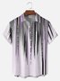 Big Size Moisture-wicking Classic Abstract Textured Vertical Stripe Chest Pocket Casual Shirt
