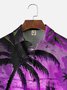 Big Size Moisture-wicking Palm Tree Chest Pocket Hawaiian Shirt