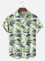Big Size Moisture-wicking Beach Retro Car Chest Pocket Hawaiian Shirt