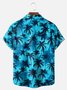 Big Size Moisture-wicking Palm Tree Chest Pocket Hawaiian Shirt