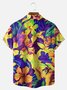 Big Size Moisture-wicking Floral Chest Pocket Hawaiian Shirt