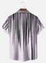 Big Size Moisture-wicking Classic Abstract Textured Vertical Stripe Chest Pocket Casual Shirt