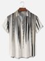Big Size Moisture-wicking Classic Abstract Textured Vertical Stripe Chest Pocket Casual Shirt