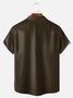 Big Size Moisture-wicking Poker Symbols Chest Pocket Bowling Shirt