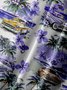 Big Size Moisture-wicking Beach Retro Car Chest Pocket Hawaiian Shirt