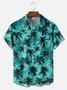 Big Size Moisture-wicking Palm Tree Chest Pocket Hawaiian Shirt