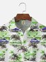 Big Size Moisture-wicking Beach Retro Car Chest Pocket Hawaiian Shirt