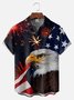 Big Size Moisture-wicking American Eagle Chest Pocket Casual Shirt