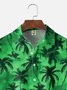 Big Size Moisture-wicking Palm Tree Chest Pocket Hawaiian Shirt