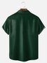 Big Size Moisture-wicking Poker Symbols Chest Pocket Bowling Shirt