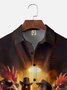 Big Size Moisture-wicking Rooster Poker Chip Farm Chest Pocket Casual Shirt