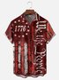 Moisture Wicking 1776 Declaration of Independence 4th of July Chest Pocket Hawaiian Shirt