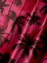Big Size Moisture-wicking Palm Tree Chest Pocket Hawaiian Shirt
