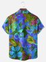 Big Size Moisture-wicking Floral Chest Pocket Hawaiian Shirt