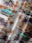 Big Size Moisture-wicking Beach Retro Car Chest Pocket Hawaiian Shirt