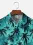 Big Size Moisture-wicking Palm Tree Chest Pocket Hawaiian Shirt