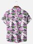 Big Size Moisture-wicking Beach Retro Car Chest Pocket Hawaiian Shirt