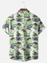 Big Size Moisture-wicking Beach Retro Car Chest Pocket Hawaiian Shirt