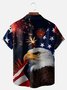 Big Size Moisture-wicking American Eagle Chest Pocket Casual Shirt