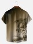 Big Size Moisture-wicking Palm Tree Chest Pocket Hawaiian Shirt
