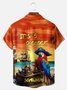 Big Size Moisture Wicking 5 O'Clock Hawaiian Parrot Chest Pocket Casual Shirt