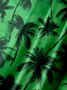 Big Size Moisture-wicking Palm Tree Chest Pocket Hawaiian Shirt