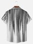 Big Size Moisture-wicking Classic Abstract Textured Vertical Stripe Chest Pocket Casual Shirt