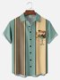 Big Size Moisture-wicking Toucan Parrot Chest Pocket Bowling Shirt