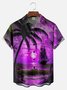 Big Size Moisture-wicking Palm Tree Chest Pocket Hawaiian Shirt