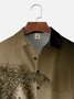 Big Size Moisture-wicking Palm Tree Chest Pocket Hawaiian Shirt
