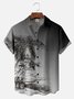 Big Size Moisture-wicking Palm Tree Chest Pocket Hawaiian Shirt
