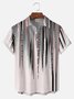 Big Size Moisture-wicking Classic Abstract Textured Vertical Stripe Chest Pocket Casual Shirt