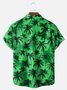 Big Size Moisture-wicking Palm Tree Chest Pocket Hawaiian Shirt
