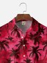 Big Size Moisture-wicking Palm Tree Chest Pocket Hawaiian Shirt