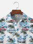 Big Size Moisture-wicking Beach Retro Car Chest Pocket Hawaiian Shirt