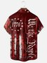 Moisture Wicking 1776 Declaration of Independence 4th of July Chest Pocket Hawaiian Shirt