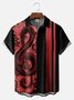 Big Size Moisture-wicking Music Note Chest Pocket Bowling Shirt