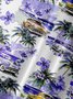 Moisture-wicking Beach Retro Car Chest Pocket Hawaiian Shirt