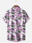 Moisture-wicking Beach Retro Car Chest Pocket Hawaiian Shirt