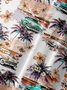 Moisture-wicking Beach Retro Car Chest Pocket Hawaiian Shirt