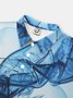 Moisture Wicking Gradient Color Abstract Geometric Short Sleeve Golf Polo