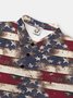 Moisture Wicking Gradient Abstract USA Flag Short Sleeve Golf Polo