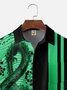 Big Size Moisture-wicking Music Note Chest Pocket Bowling Shirt