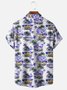 Moisture-wicking Beach Retro Car Chest Pocket Hawaiian Shirt