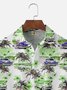 Moisture-wicking Beach Retro Car Chest Pocket Hawaiian Shirt